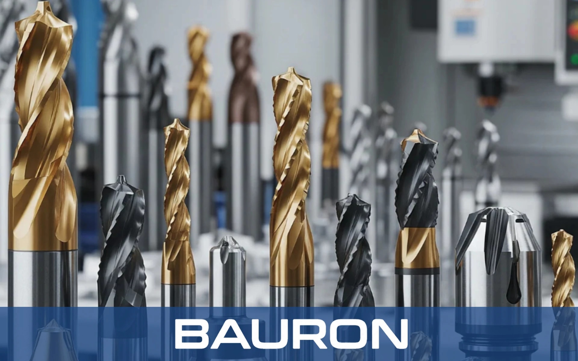 Custom carbide drills and end mills with PVD coatings in a CNC machine shop
